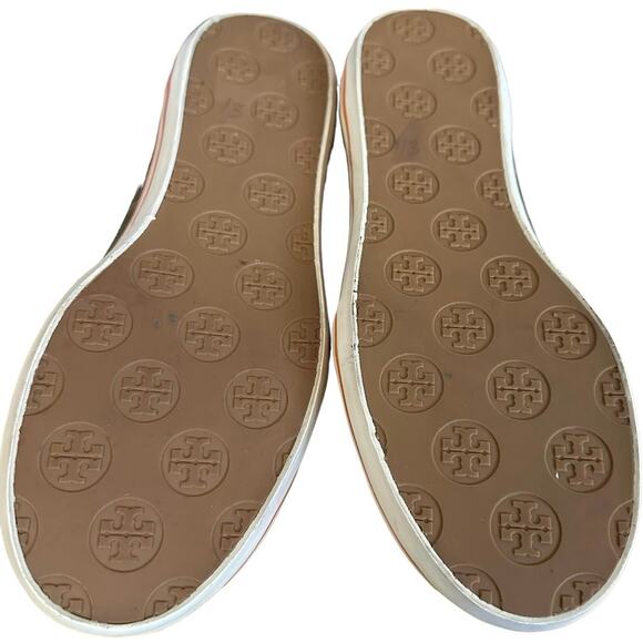 Tory Burch Women's Camouflage Reva Flats Green/Orange Size 6M - Picture 10 of 10